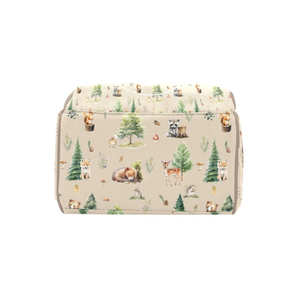 Beige Woodland Personalized Diaper Bag - Image 3