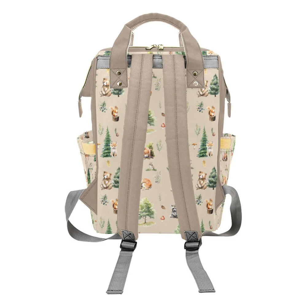 Beige Woodland Personalized Diaper Bag - Image 5