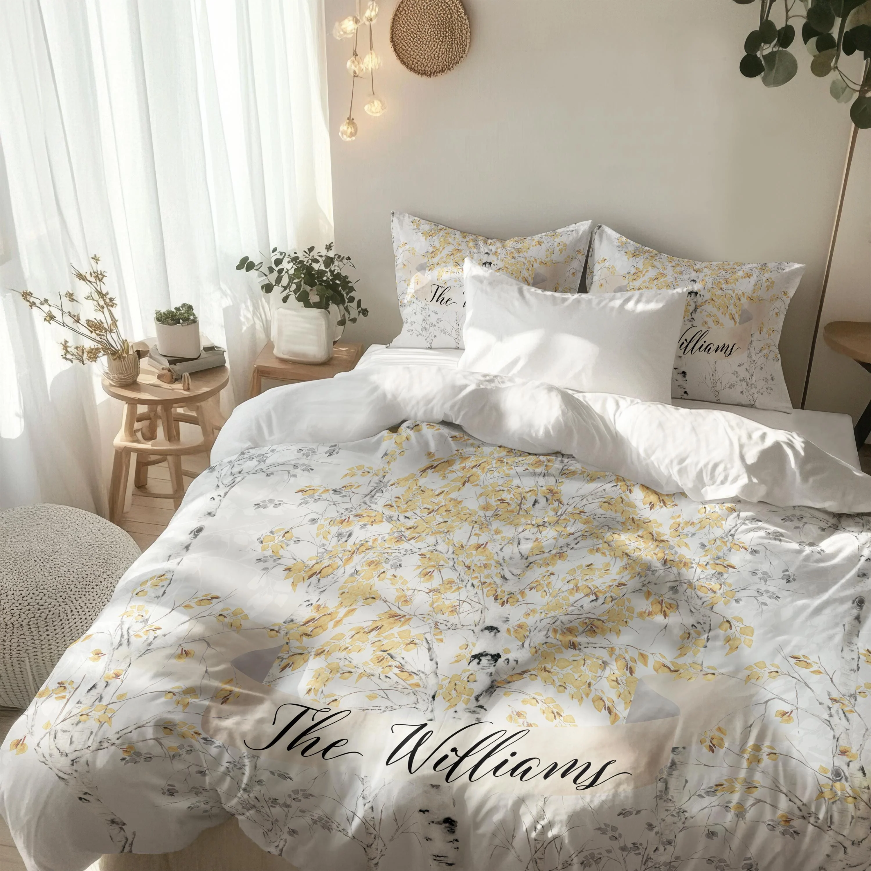 Birch Tree Personalized Duvet Cover Set for Girl or Boy - Image 3
