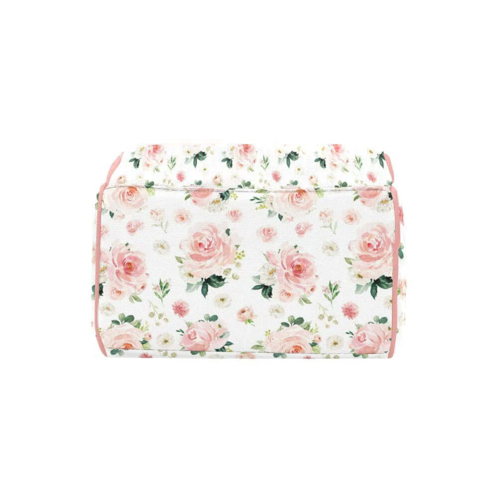 Blush Florals with Deer and Friends Personalized Diaper Bag - Image 4