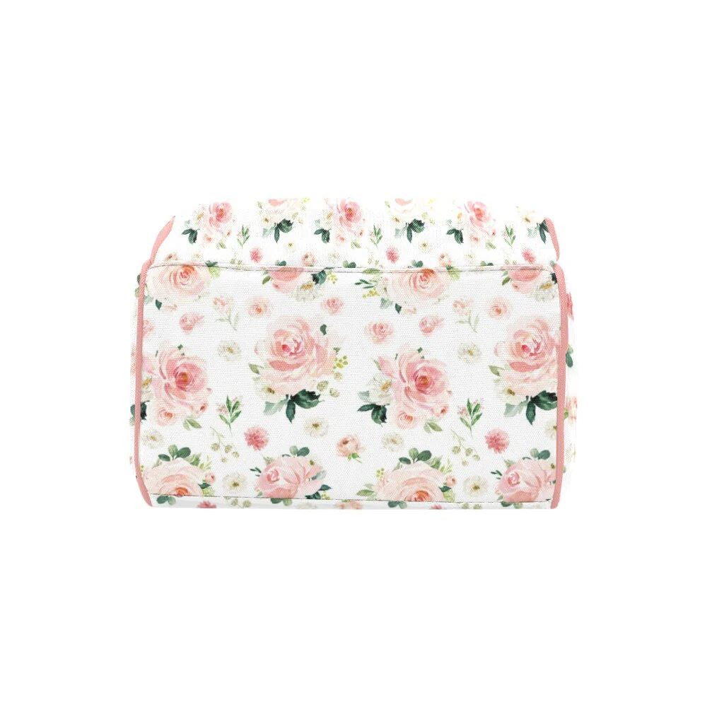 Blush Florals with Woodland Animals Personalized Diaper Bag - Image 5