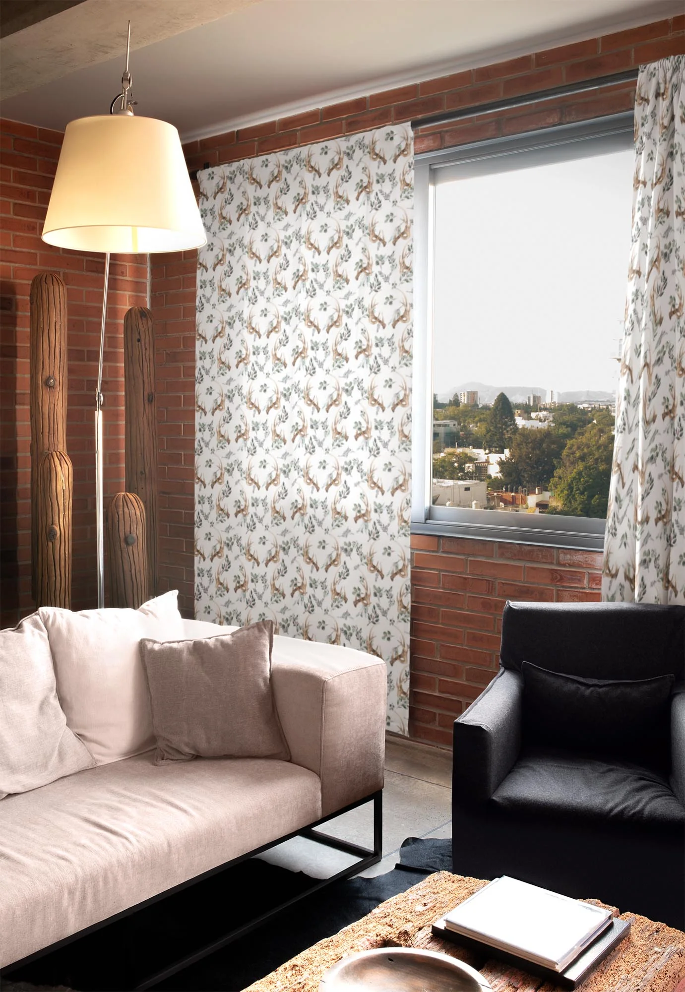 Boho Antlers Blackout Curtains - Image 3