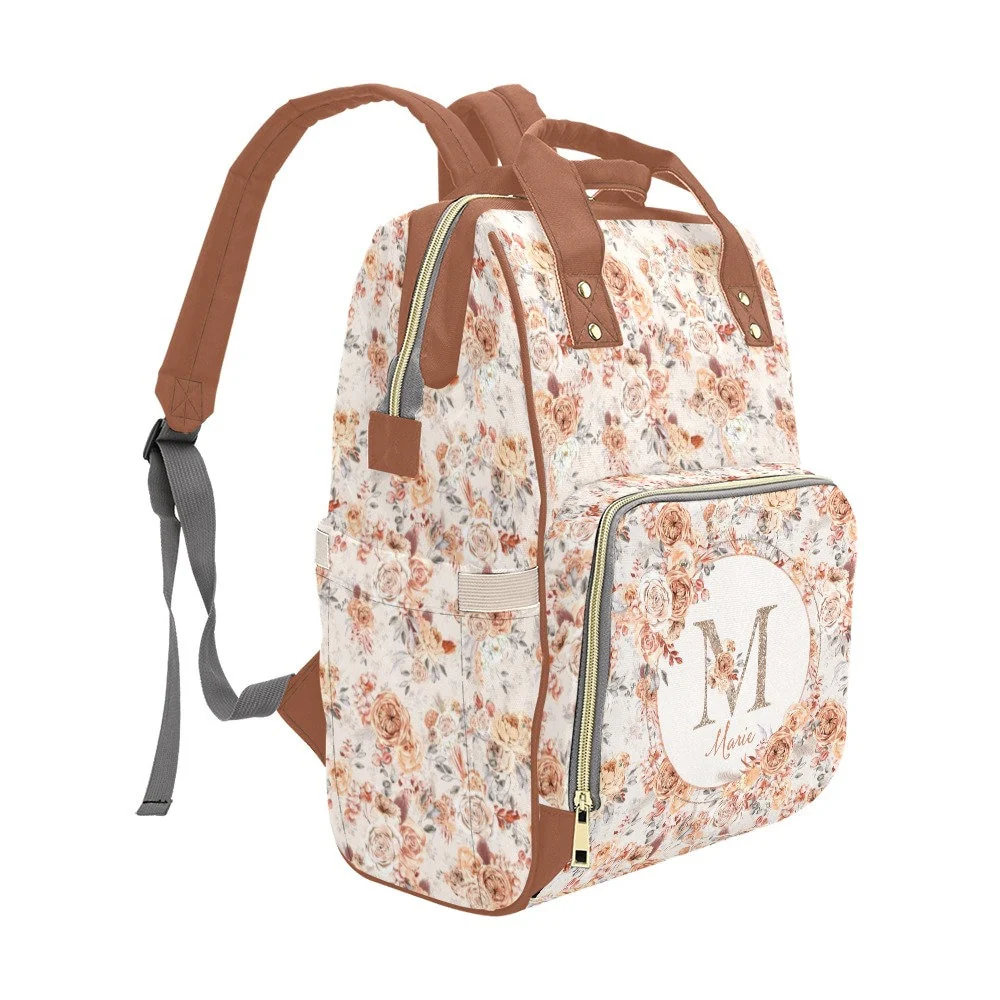 Carmel Florals Personalized Diaper Bag - Image 2