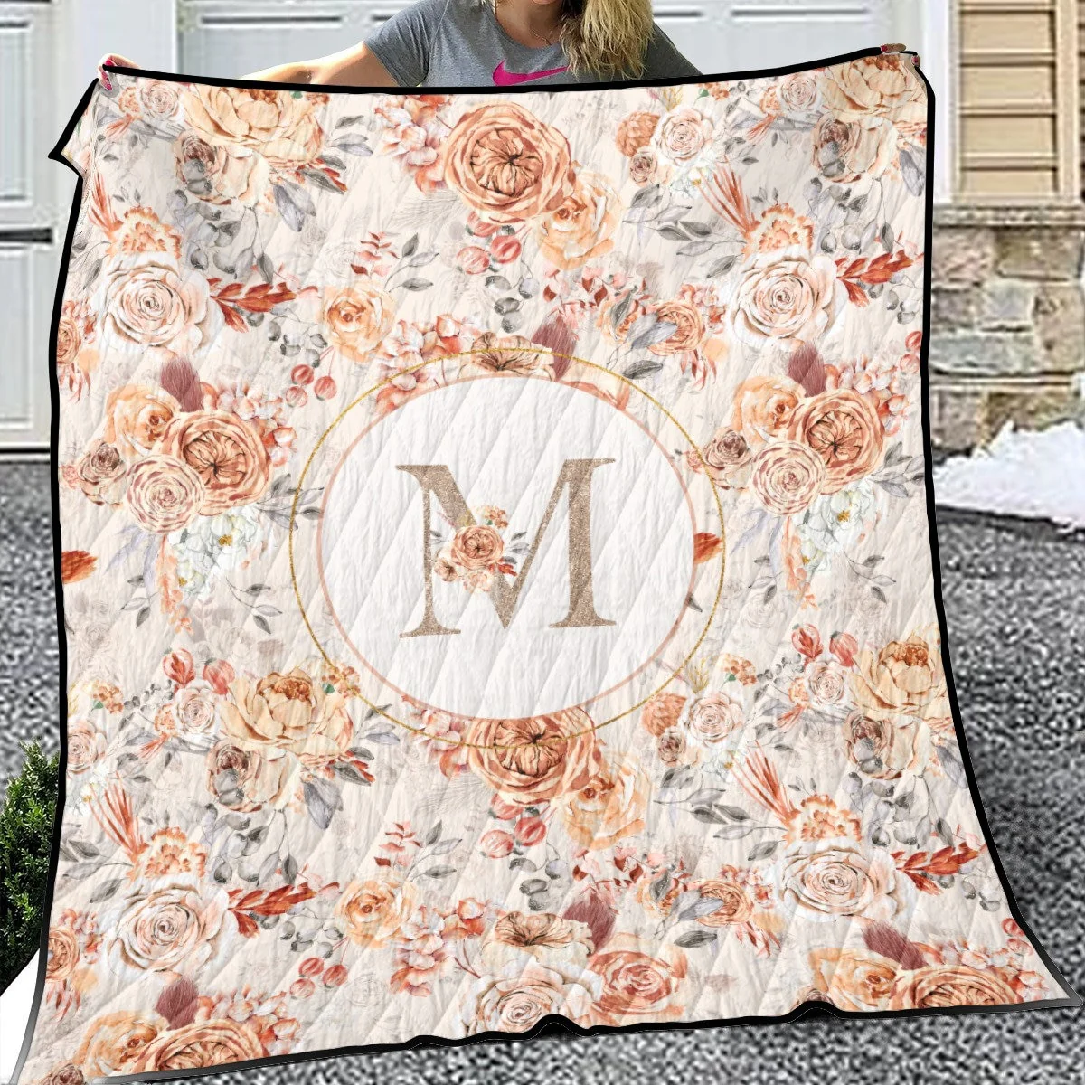 Carmel Florals Personalized Quilted Bedspread Set - Image 2