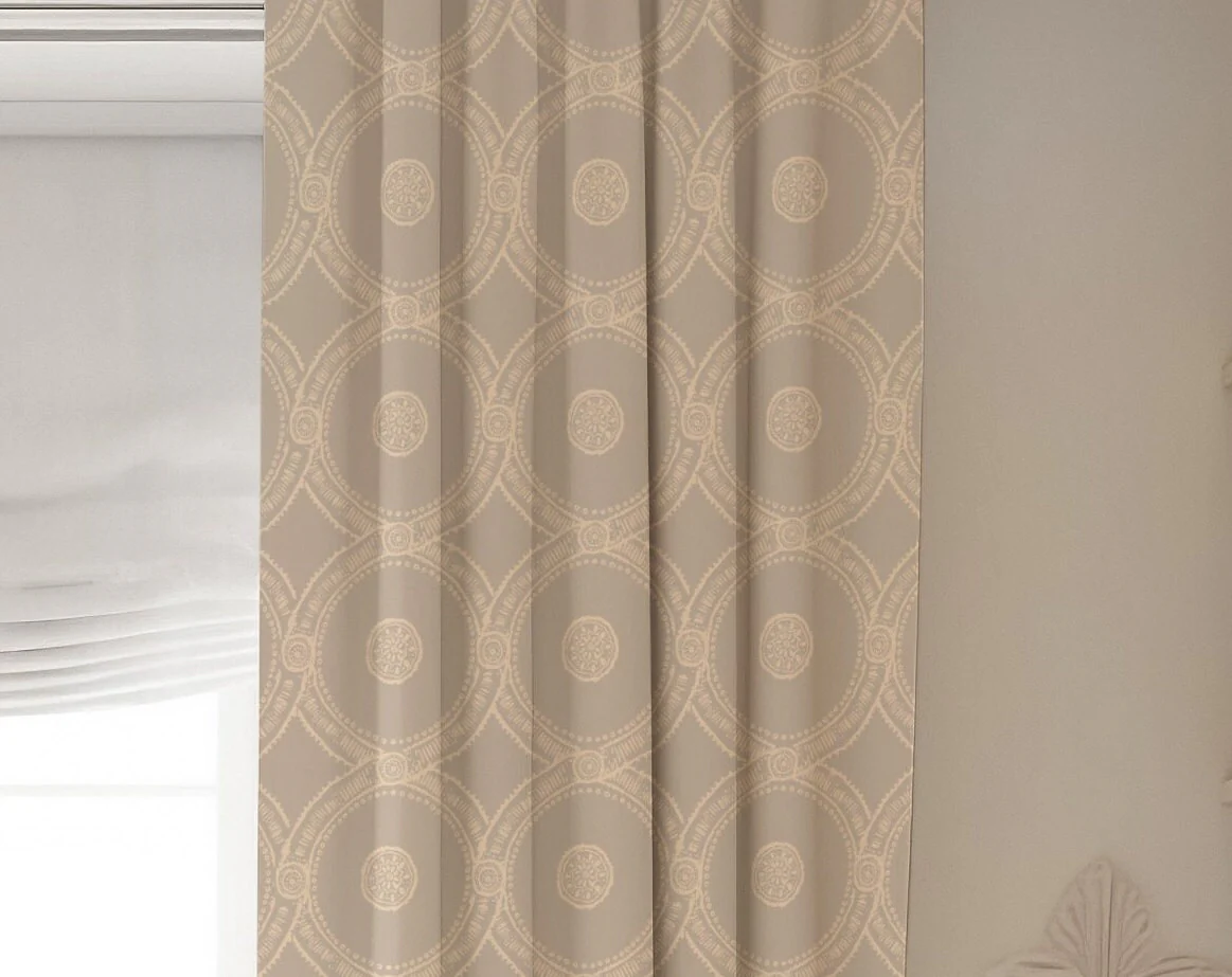Elegant Beige Blackout Curtains - Image 3