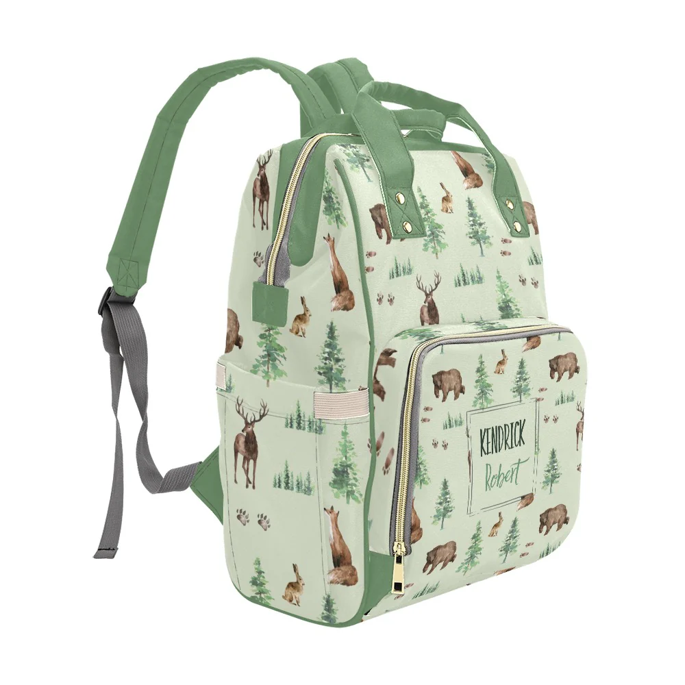 Forest Animals Personalized Diaper Bag - Image 4