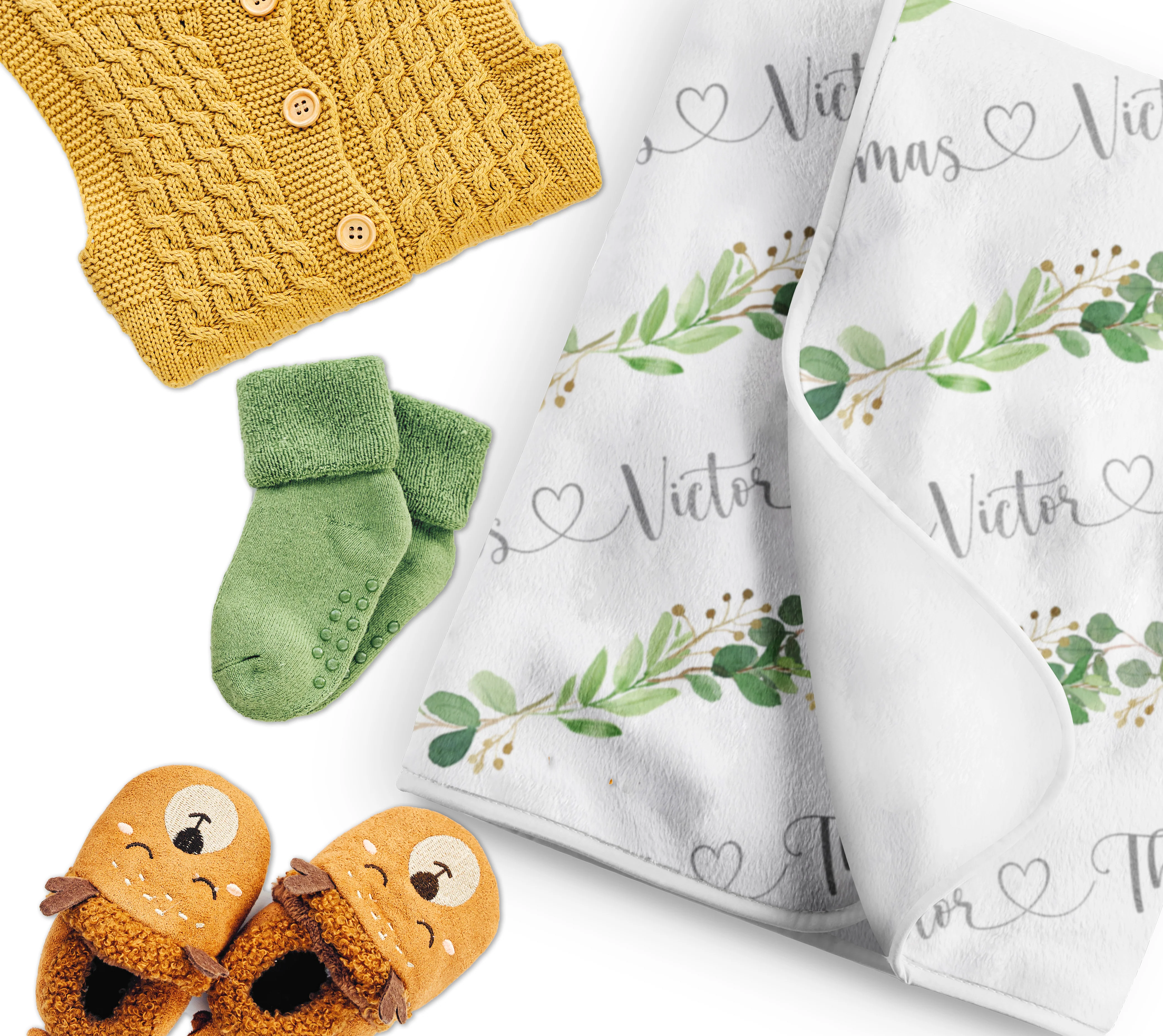 Greenery Swaddle Blanket - Image 3