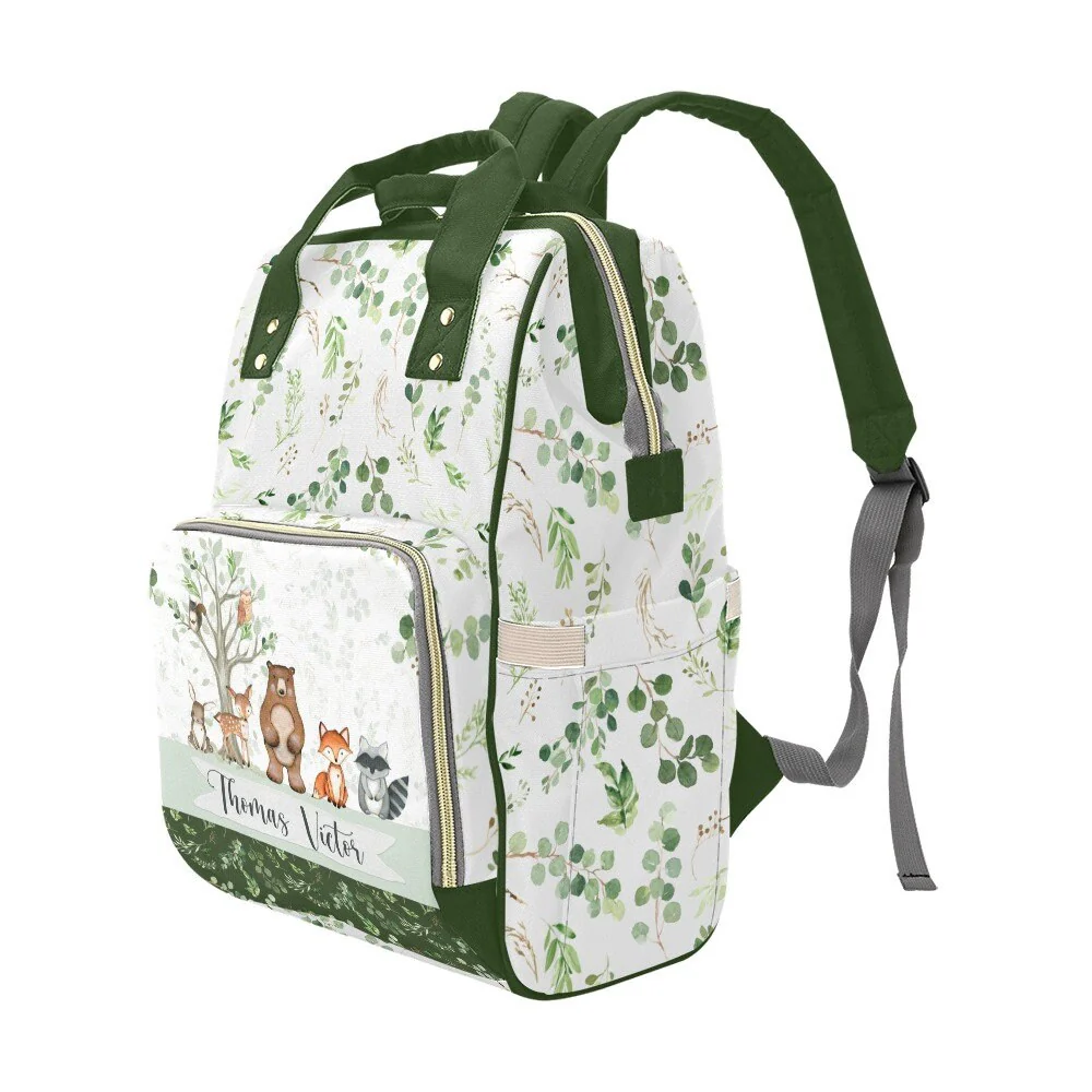 Woodland Friends Friends Personalized Diaper Bag - Image 3