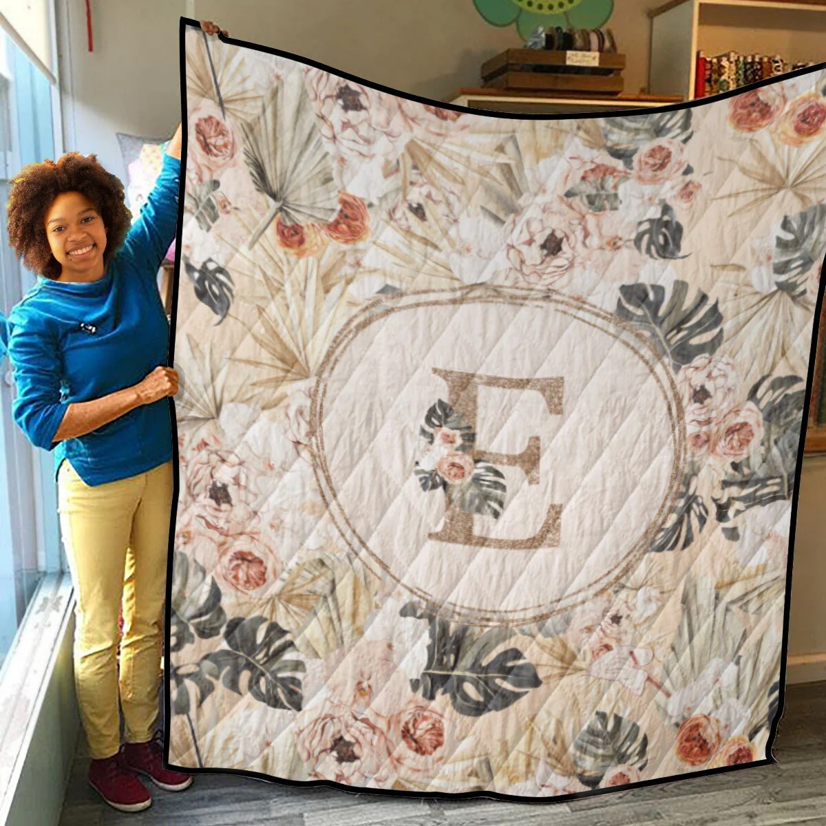 Modern Tropics Personalized Quilted Bedspread Set - Image 4