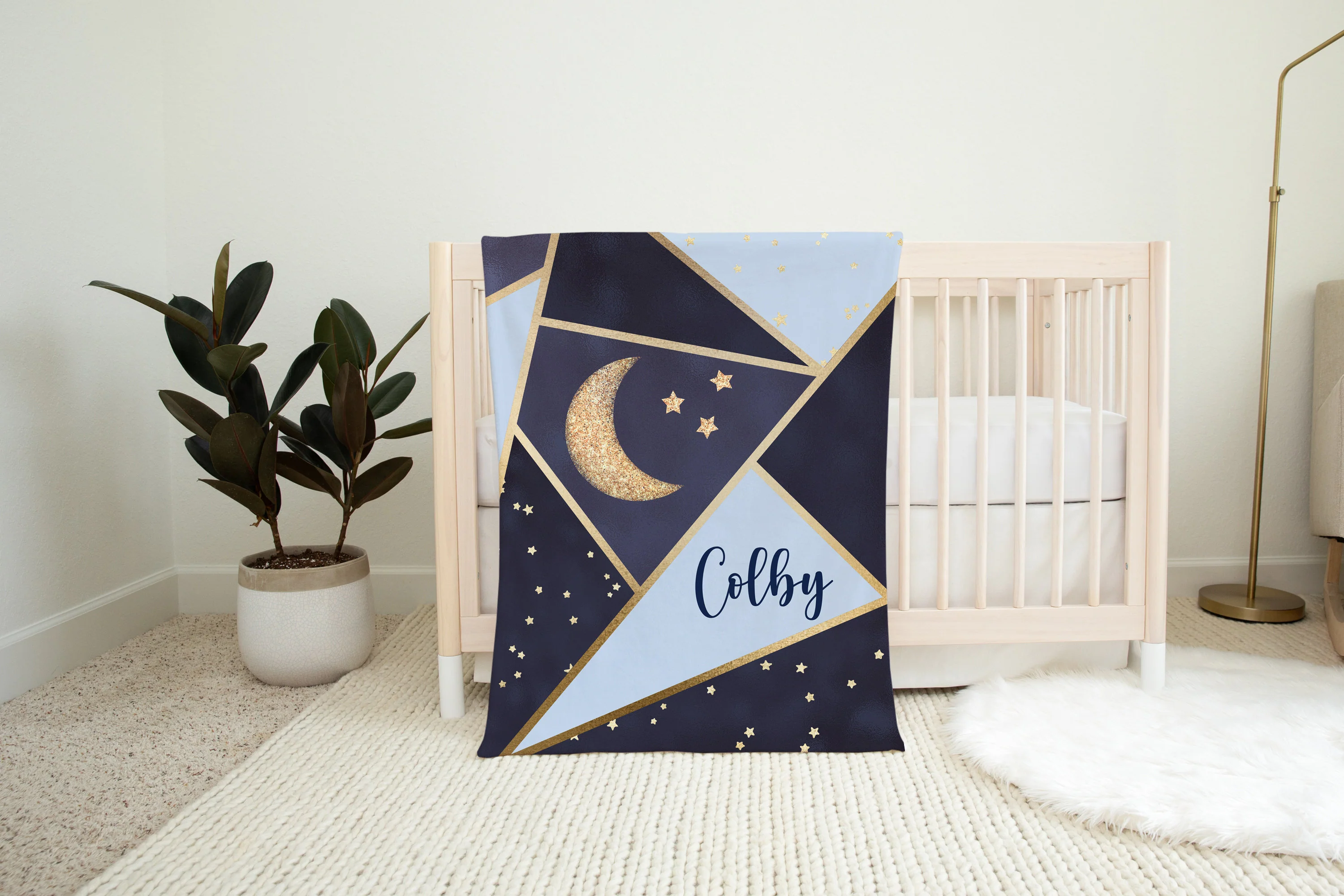 Moon and Stars Personalized Diaper Bag - Image 8