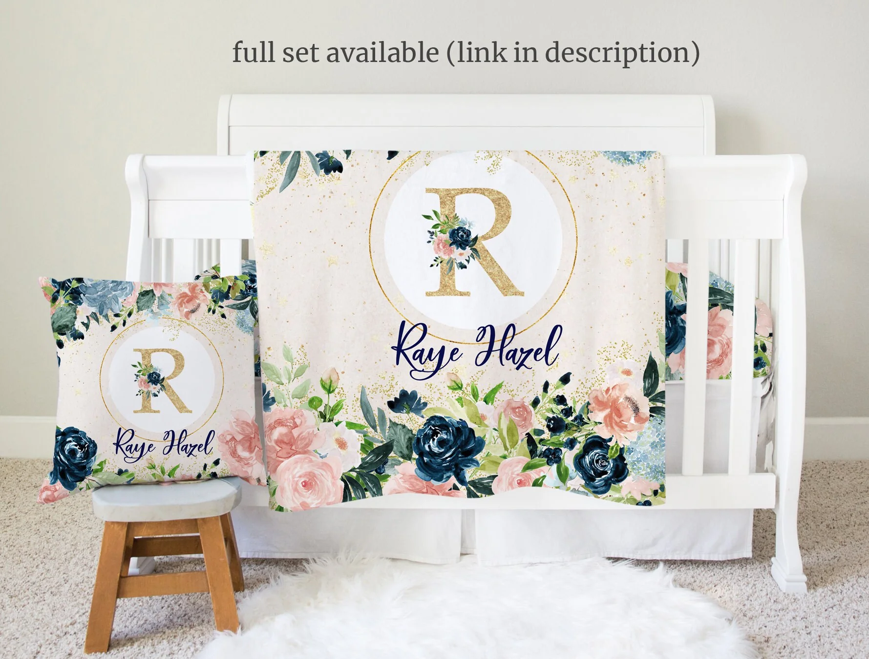 Moonlight Lullabies Personalized Blanket for Girl - Image 3