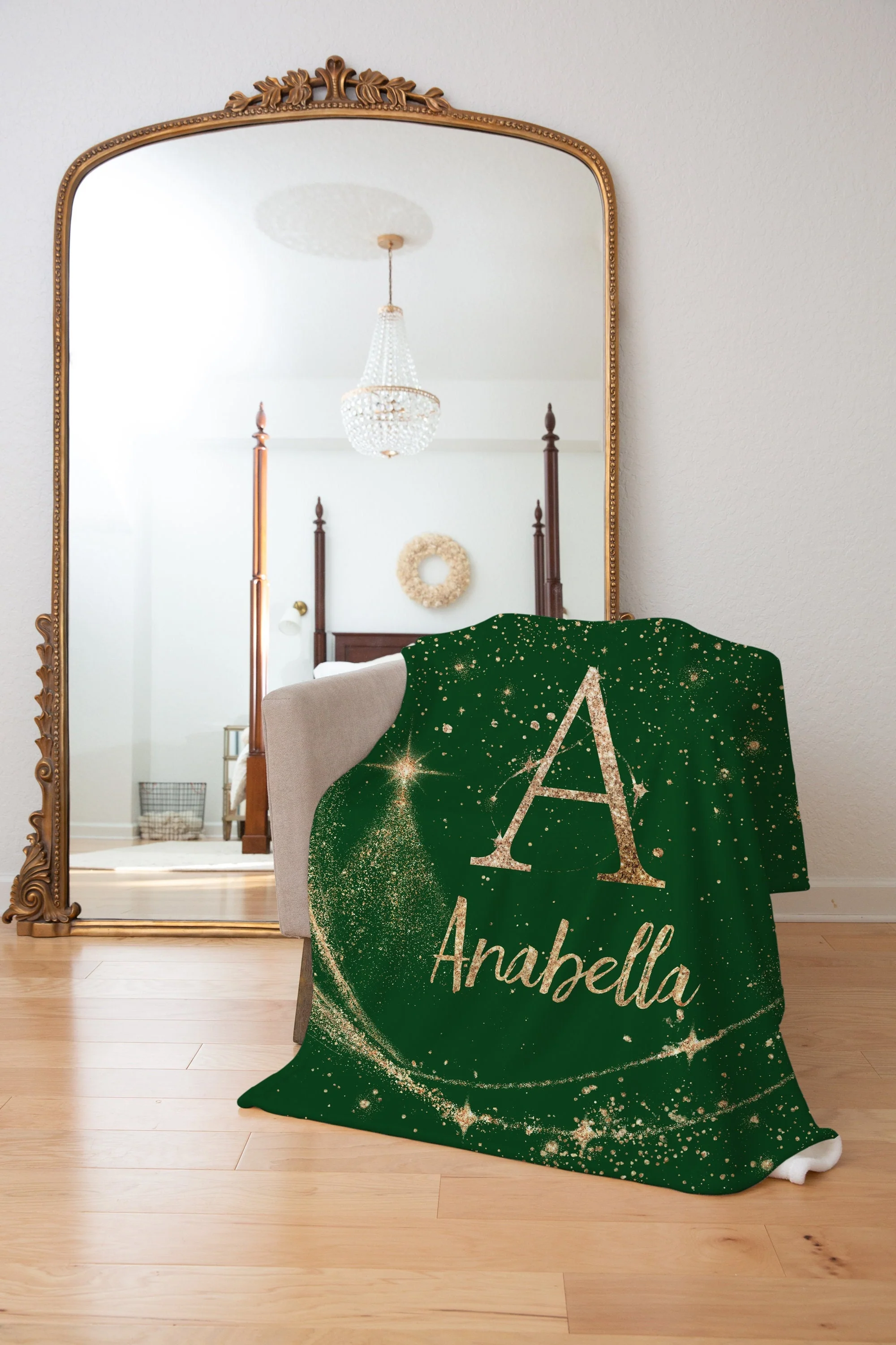 Red Christmas Personalized Blanket For Boy - Image 3