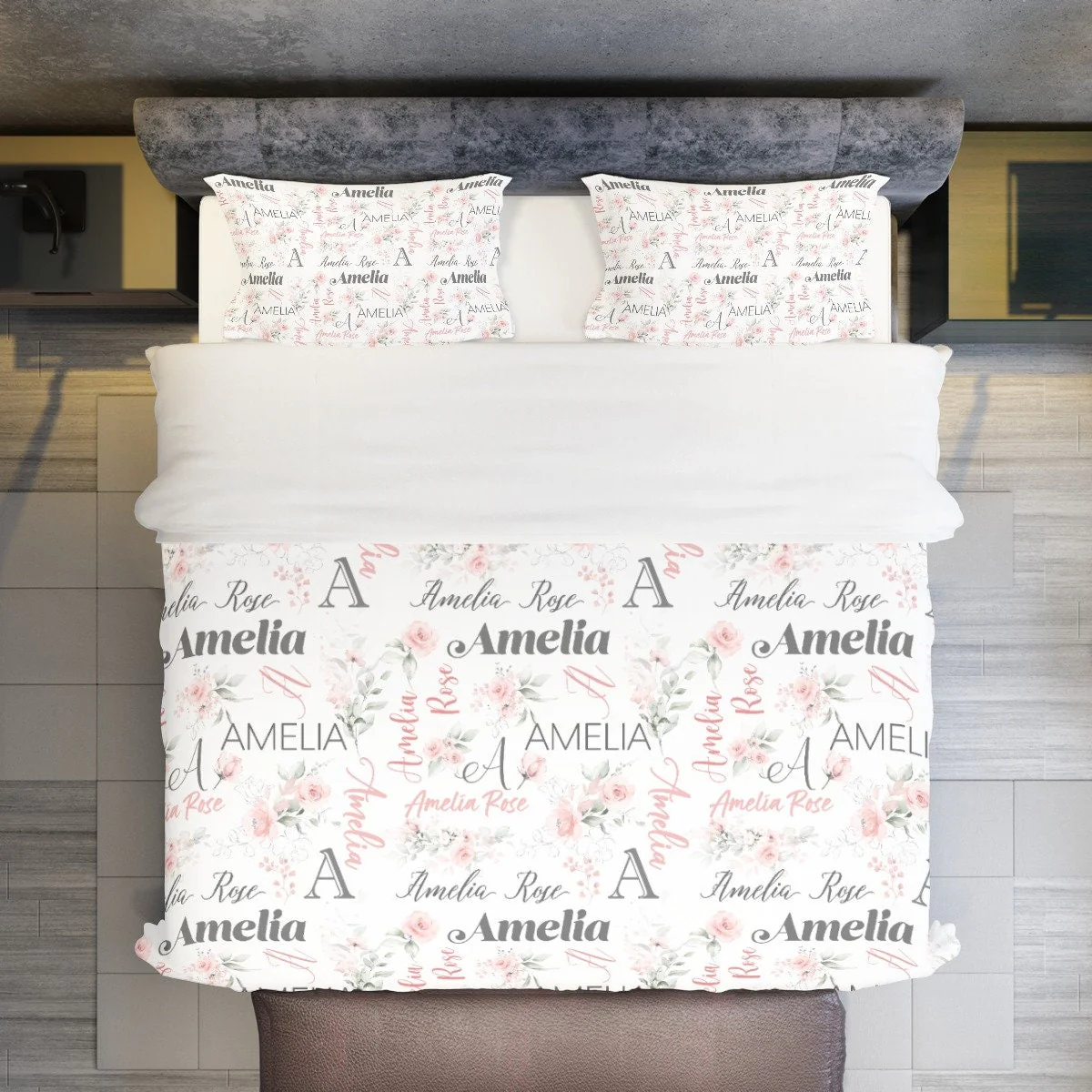 Roses Garden Personalized Duvet Cover Set for Girl - Image 2