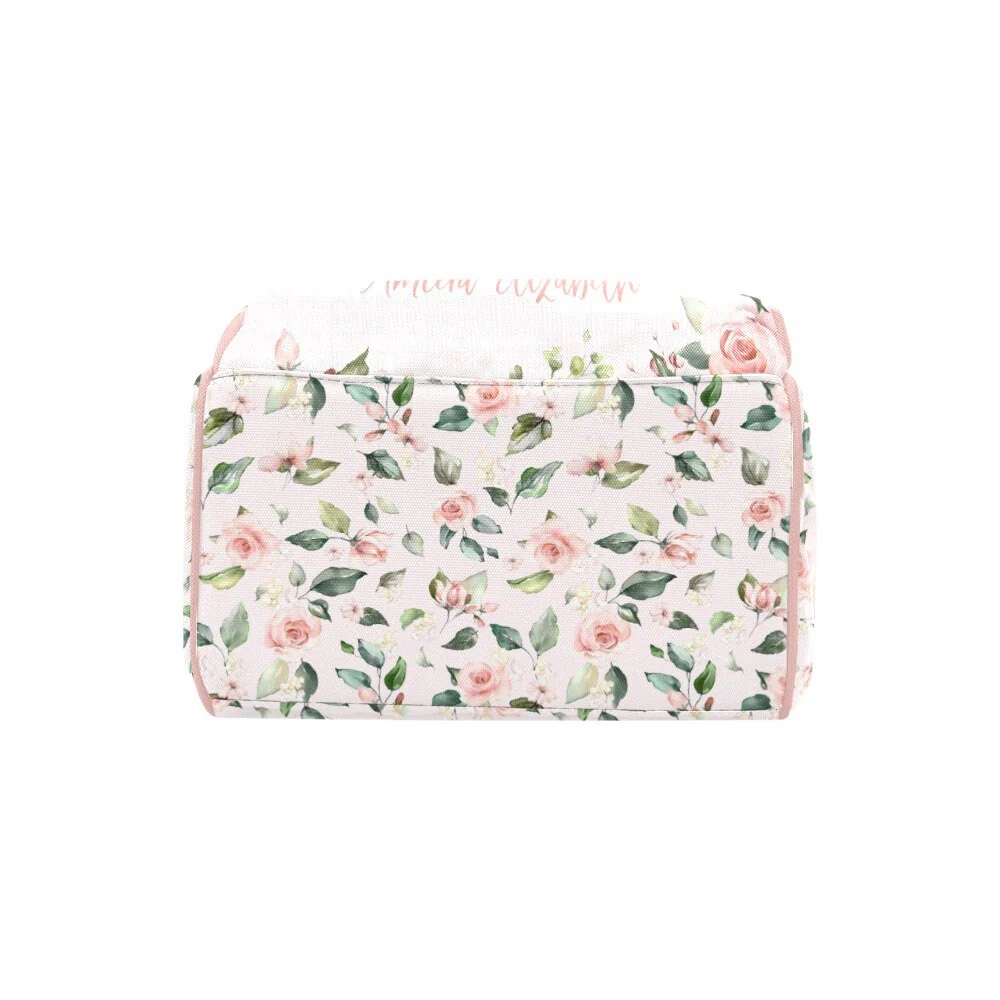 Roses Garden with Safari Animals Personalized Diaper Bag - Image 7