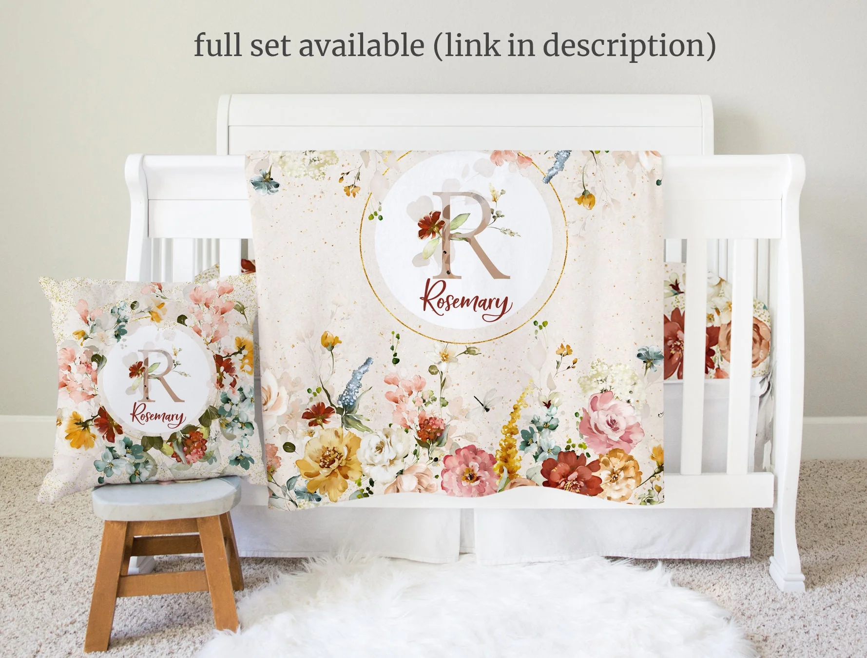 Rust Garden Personalized Blanket for Girl - Image 3