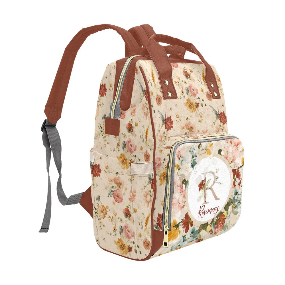 Rust Garden Personalized Diaper Bag - Image 3