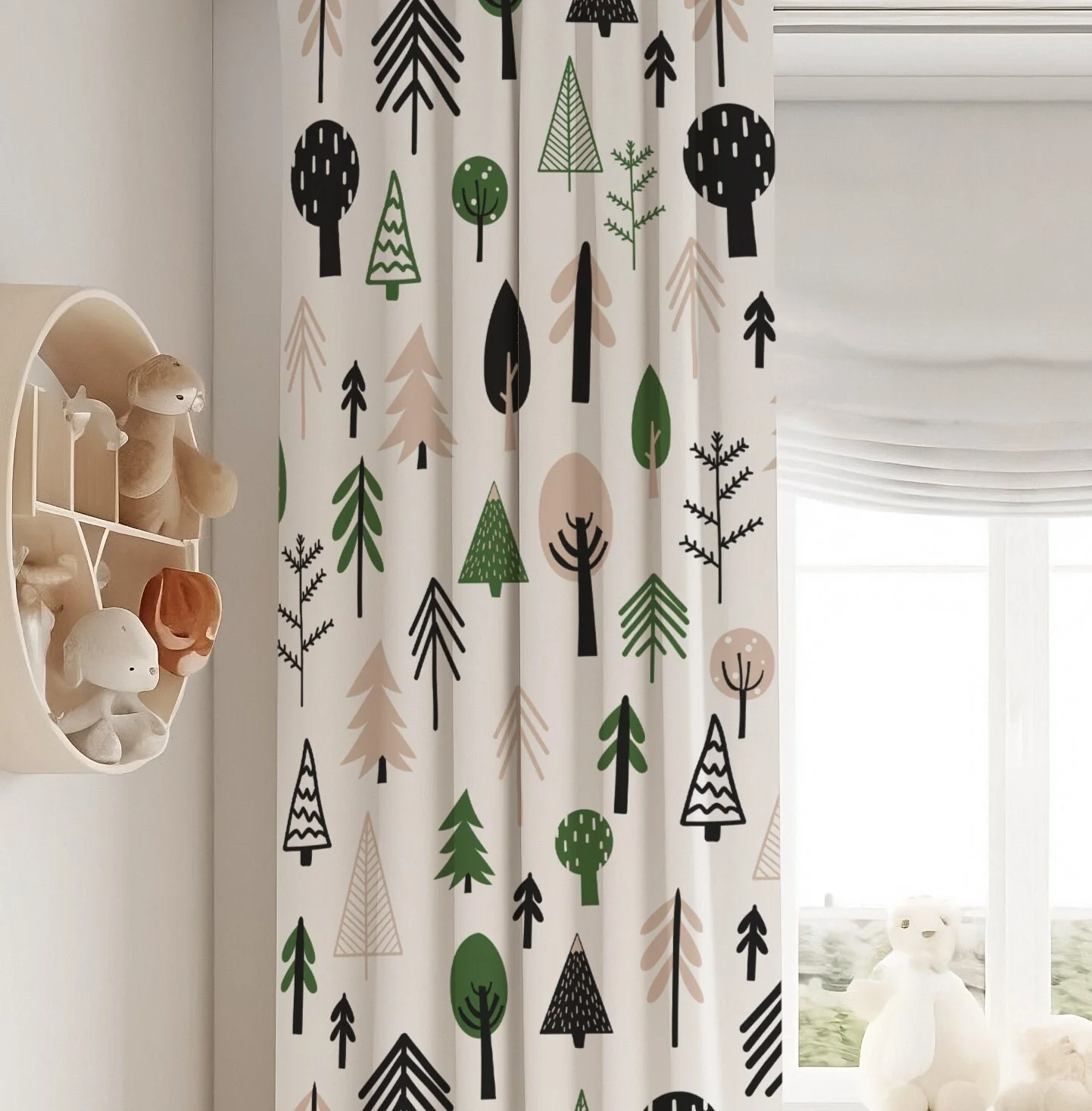 Scandinavian Trees Blackout Curtains - Image 3