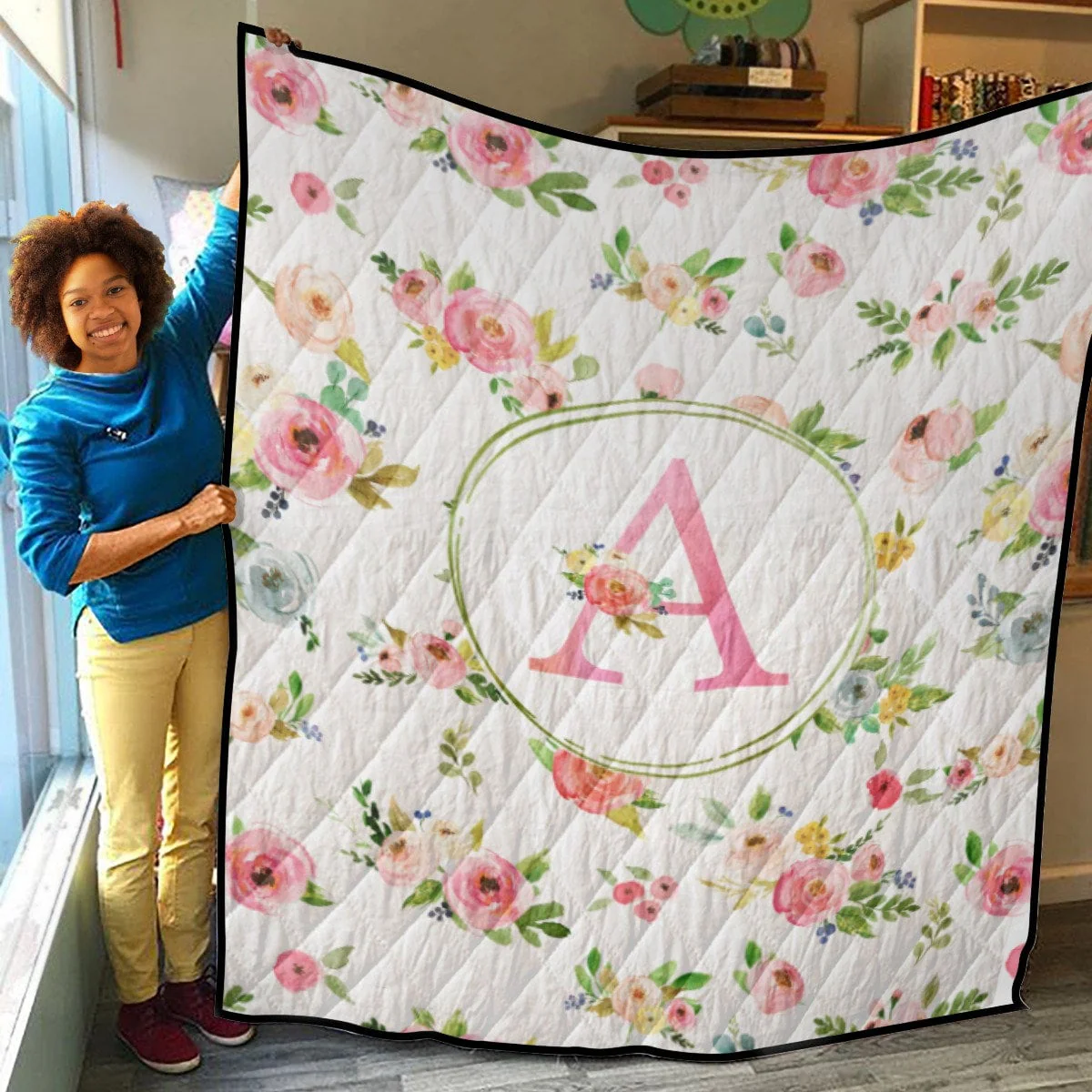 Summer Meadow Personalized Quilted Bedspread Set - Image 3