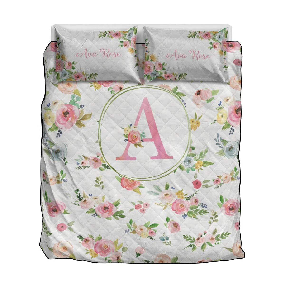 Summer Meadow Personalized Quilted Bedspread Set - Image 4