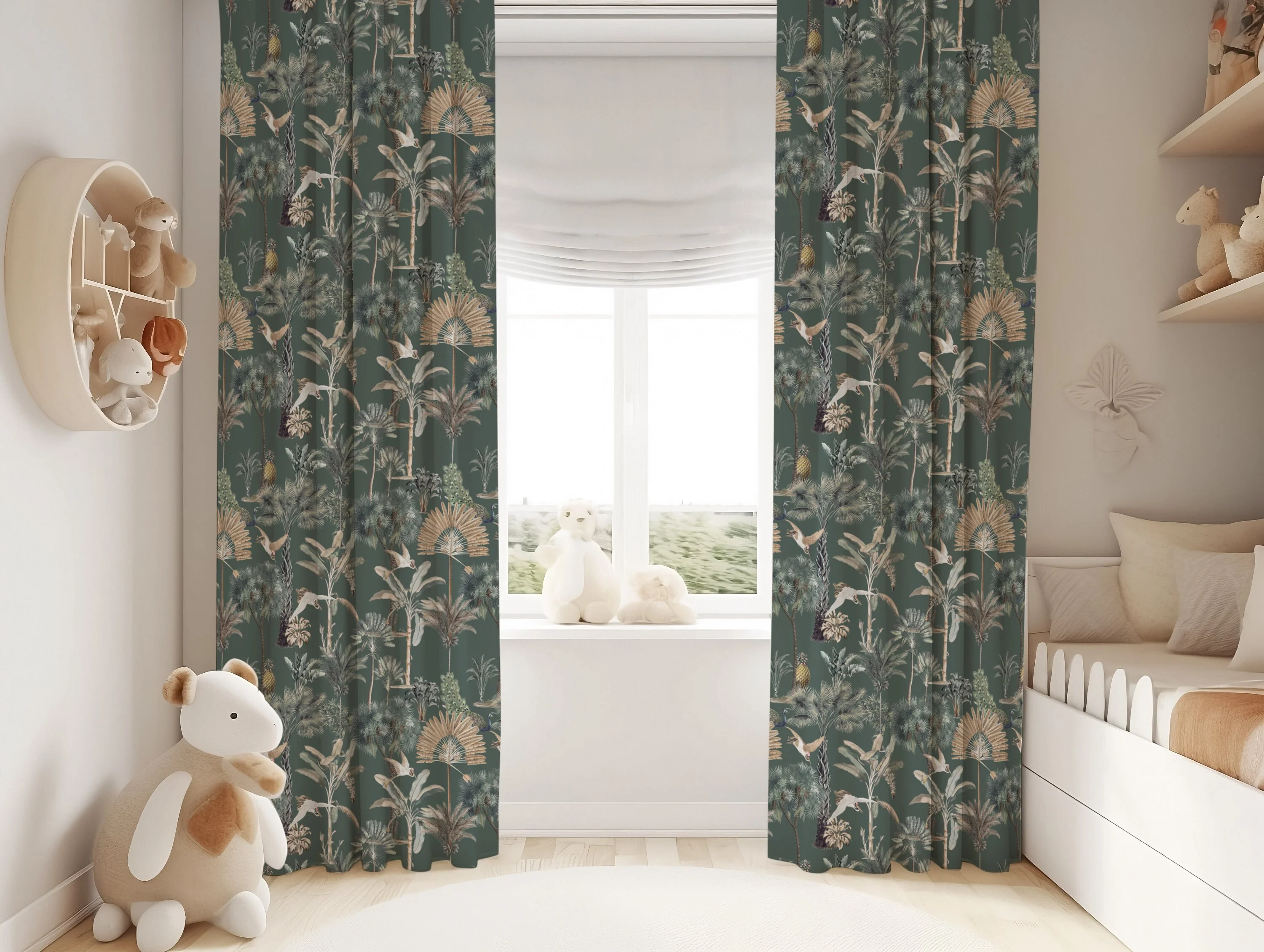 Tropical Patterned Blackout Curtains - Image 2
