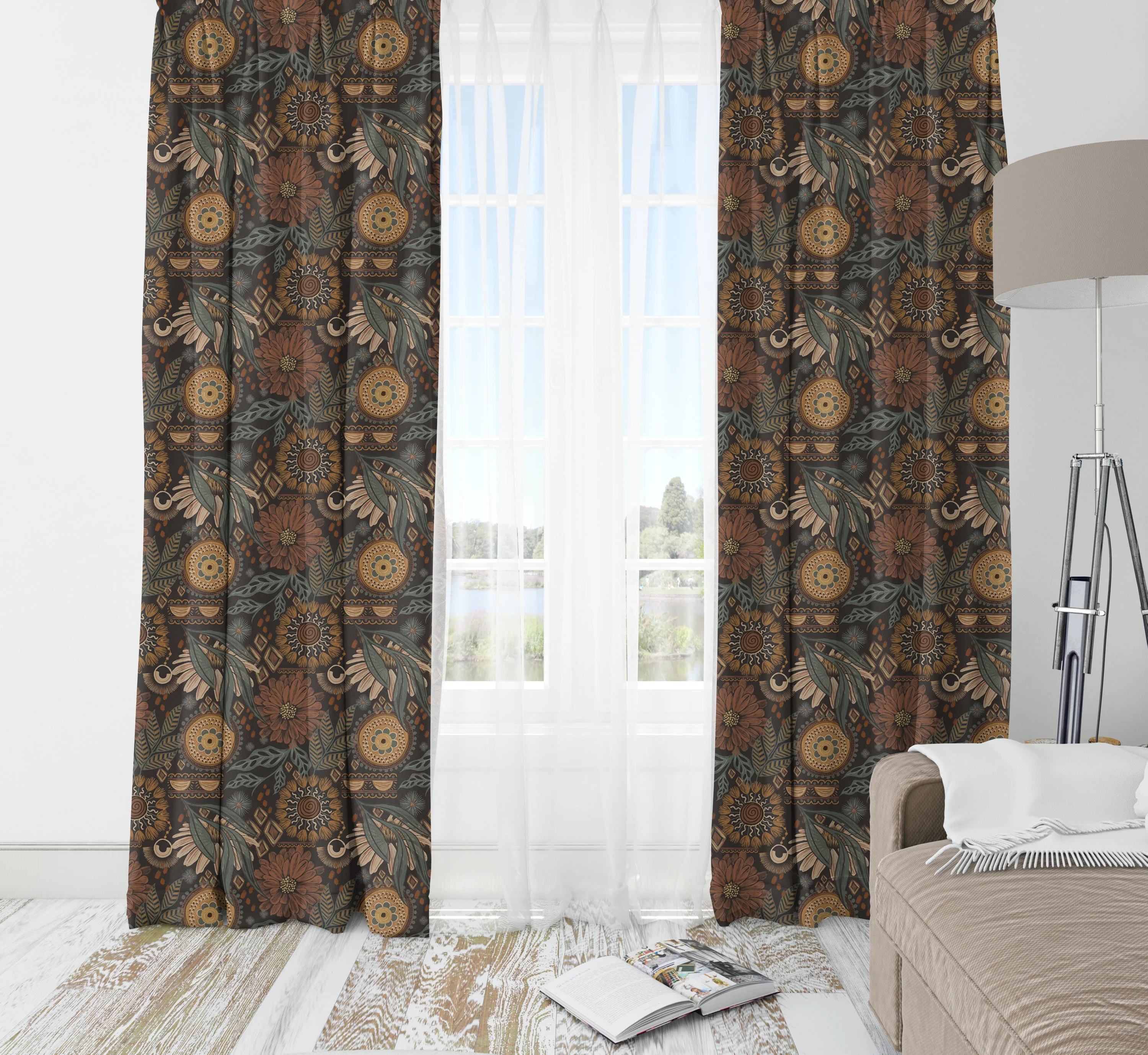 Vintage Charm Boho Blackout Curtains - Image 3