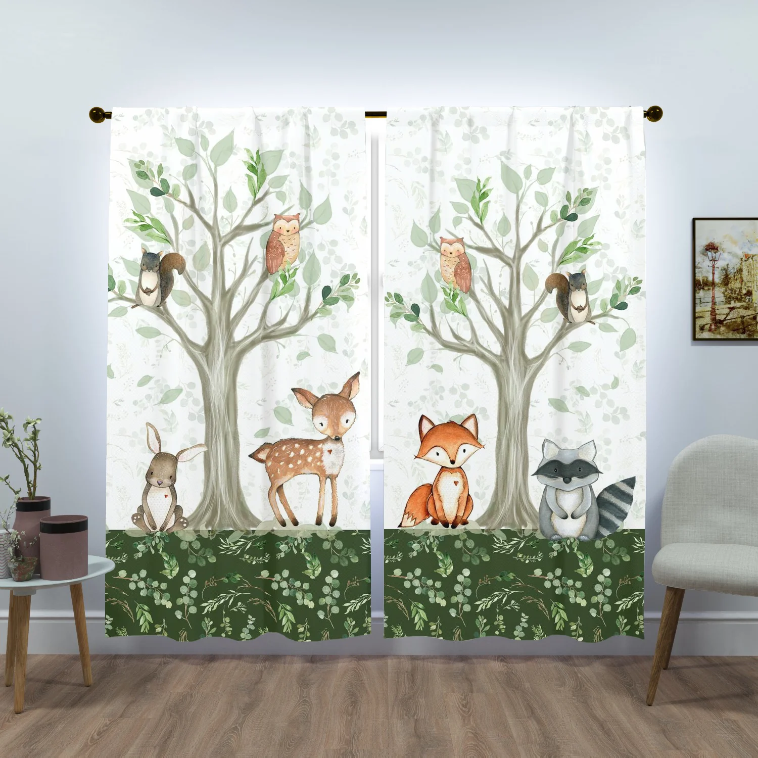 Woodland Friends Blackout Curtains - Image 3